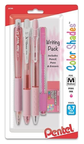 Pentel Color Shades Writing Pack - Pastel Pink (BLBKALZBPP) - Image 1