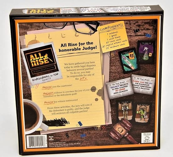 Rough Draft Games All Rise Board Game - The Ridiculous Storytelling and Debate Game in the Courtroom for 6 Players, Ages 8+ thumbnail 4