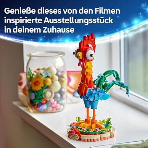 LEGO ǀ Disney Vaiana 2: Heihei Spielzeug - Tierfigur zum Spielen & Ausstellen mit drehbarem Kopf, beweglichen Flügeln & Schwanzfedern sowie Ständer - Geschenk für Mädchen ab 9 Jahren - 43272 thumbnail 9