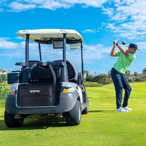 BAIXIXIG Golf Trunk Organizer, Waterproof Car Golf Locker with Separate Ventilated Compartment for 2 Pair Shoes, Golf Storage for Balls, Tees, Cap, Clothes, Gloves, Accessories, Gifts for Men, Women thumbnail 7