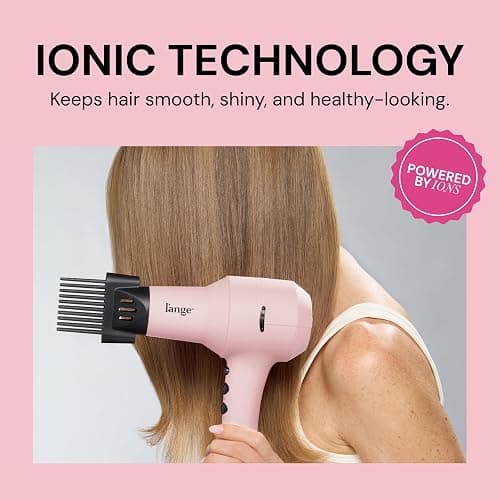 L'ANGE HAIR PowerStyle Turbo Ionic Hair Dryer | 1875 Watt Professional Blow Dryer with Diffuser & Concentrator | Multiple Heat & Speed Settings for Fast Drying | Salon-Grade Styling Tools, Blush thumbnail 7