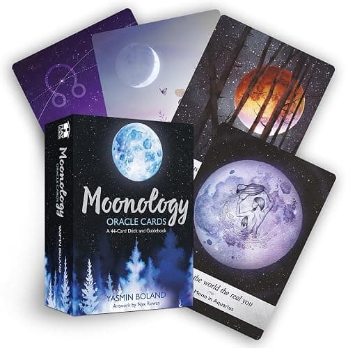 Moonology Oracle Cards: A 44-Card Moon Astrology Oracle Deck and Guidebook - Image 1