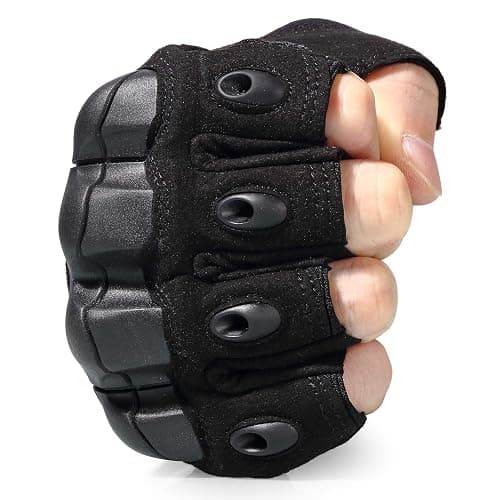 WTACTFUL Tactical Fingerless Gloves Men Women, Breathable Anti-Slip | Impact Resistant, Breathable Nylon, Quick-Dry, Anti-Slip, Adjustable Wrist, for Motorcycle Cycling Work Airsoft Paintball thumbnail 4