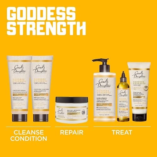 Carol's Daughter Goddess Strength Scalp and Hair Oil for Curly, Wavy, Coily Hair, Treatment with Castor Oil for Weak, Stronger Hair, 125ml - Oil thumbnail 7