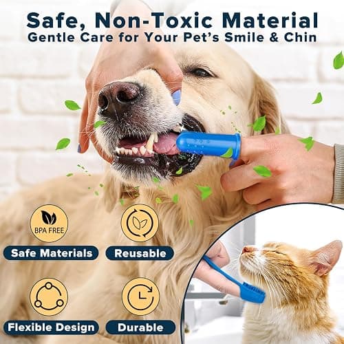 Augwind 6PCS Pet Grooming Kit for Dogs,Cats and Horses | Dog Washing Gloves | Dog Bath Brush | Dog Bath Gloves | Dog Shampoo Brush | Pet Grooming Gloves | Dog Bath Supplies (Navy Blue) thumbnail 6