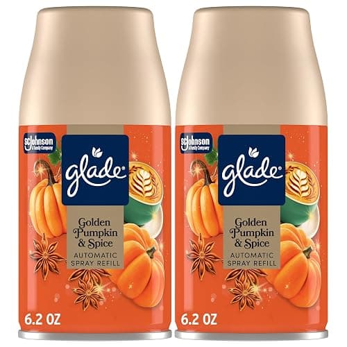 Glade Automatic Spray Refills, Air Freshener, Golden Pumpkin & Spice, 2 x 6.2 oz - Image 1