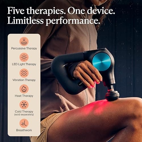 Therabody Theragun PRO Plus - 6-in-1 Deep Tissue Percussion Massage Gun, Handheld Personal Massager for Full Body Pain Relief & Muscle Tension with Biometric Breathwork, Vibration & Heated Attachments thumbnail 3