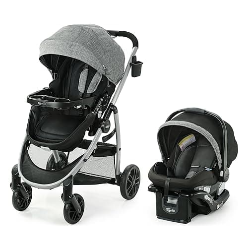 Graco Modes Pramette Travel System | Stroller & Car Seat Combo | 3-in-1 Stroller Modes | Includes Graco SnugRide 35 Infant Car Seat | Ellington - Ellington - Stroller + Car Seat
