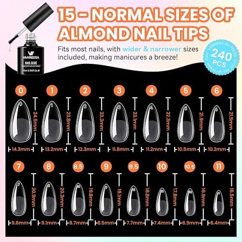 VANREESA 148Pcs Gel Nail Polish Kit with U V Light Almond Nail Tips Nail Drill -60 All Seasons Colors Gel Polish Set with 6Pcs Base Top Coat Gel Nail Kit for Beginners with Everything Gifts for Women thumbnail 3