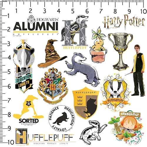 Harry Potter Hufflepuff Theme 50 Vinyl Stickers Waterproof Die-Cut Decals thumbnail 3