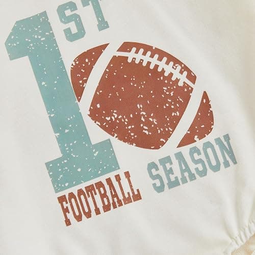 xkwyshop Newborn Infant Baby Boy Girl Football Outfit 1st Football Season Long Sleeve Sweatshirt Bubble Romper Clothes Fall thumbnail 4