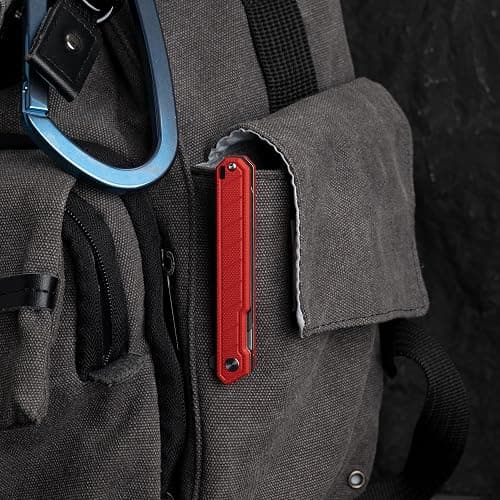 OLITANS G046 Mecha Mini Slim Folding Scalpel with 5pcs #24 and 5pcs #60 G13 Handle with Liner Lock, Utility EDC Pocket Knife with Back Clip（Jade Color） thumbnail 6