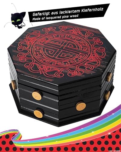 corimori Miraculous Ladybug Officially Licensed Wooden Chest, Master Fu Miracle Box, 26 cm thumbnail 3