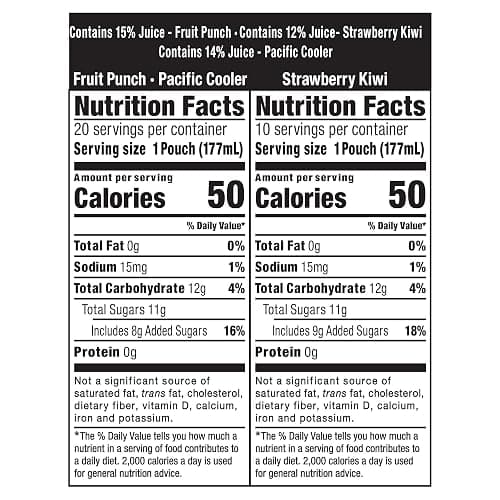 Capri Sun Fruit Punch, Strawberry Kiwi and Pacific Cooler Flavored Juice Drink Blend Variety Pack, 30 ct Box, 6 fl oz Pouches thumbnail 2