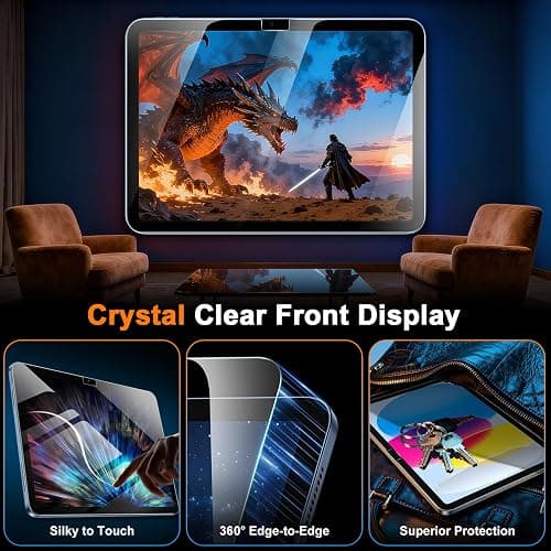 avakot 2 Pack Tempered Glass Screen Protector for iPad 11th A16 &10th Gen | Clear Ultra Touch Sensitive Film, Case Friendly Design, Fits iPad 11th Gen 2025 & iPad 10th Gen 2022 thumbnail 7
