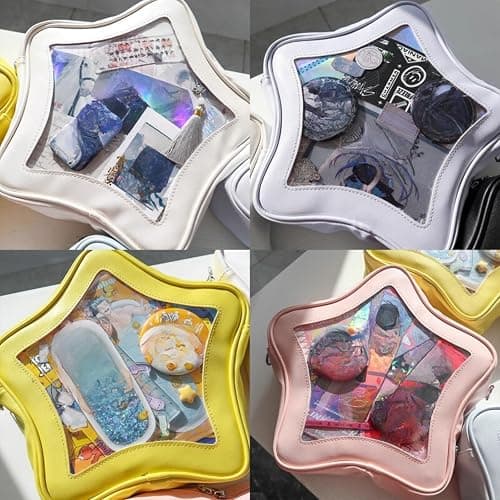 semmoi Ita Bag, Kawaii Star-Shaped Backpack – Large Capacity, Waterproof, Lightweight, Cross-body Bag (Yellow) thumbnail 7