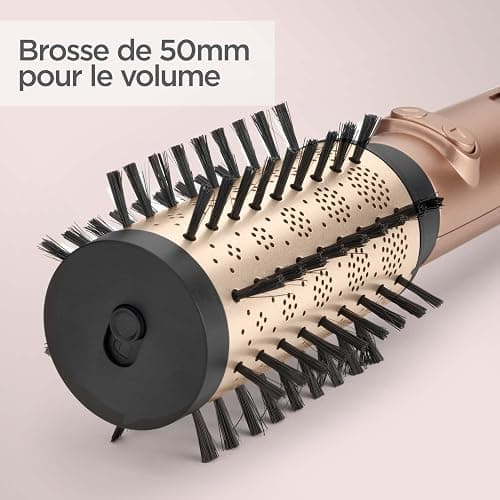 BaByliss Brosse soufflante rotative Big Hair Dual - Technologie ionique anti-frisottis, Brosse de 50 mm et 40 mm, 2 sens de rotation, 2 réglages de température + Bouton air froid, Noir, AS952E thumbnail 9