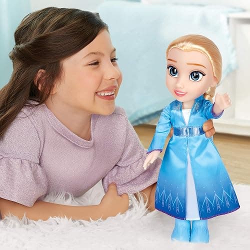 Disney Princesse - Poupée 38cm Elsa La Reine des Neiges - Licence Officielle Disney - Collection Mon Amie Princesse - avec Robe de Voyage et Accessoires - Cadeau Magique - Cadeau Enfants Dès 3 Ans thumbnail 2