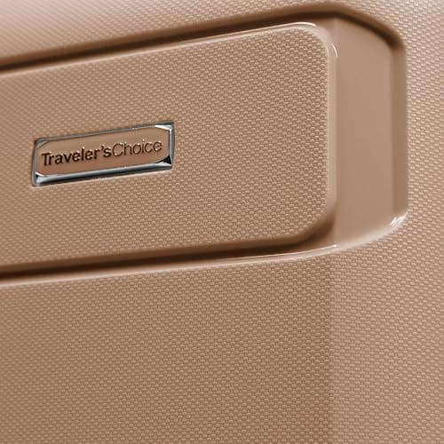 Traveler's Choice Pagosa Hardshell Expandable Luggage with Spinner Wheels, Latte Beige, 22-Inch Carry-on thumbnail 10