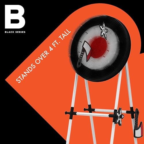Black Series Axe Throwing Target Set, Includes 3 Axes & Bristle Target, Lightweight Plastic Axes with Blunted Edges, Safe for Indoor & Outdoor Use, Fun Party Activity Game thumbnail 6