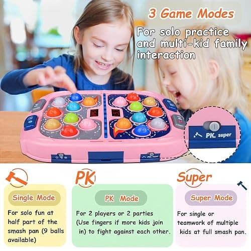 Toy Whack Game Mole for Girls, Toddler Toys for 3-8 Year Old Girls, Kids Gift for Girls Ages 3, 4, 5, 6, 7, 8, 9, 10+ Years Old, 3-12th Birthday Interactive Educational Toys with Sound, Light, 3 Modes thumbnail 5