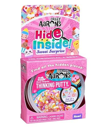 Crazy Aaron's Thinking Putty® - Sweet Surprise - Clear Sensory Putty for Kids and Grown ups in a 4" Tin - Creative and Endless Fun, Stress Relief Therapy Toys, Never Dries Out - Made in USA thumbnail 5
