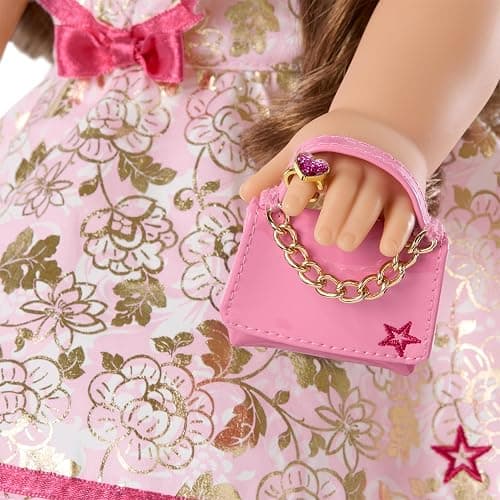 American Girl Truly Me 18-inch Doll Pink Chic Accessories with Purse, Beret, Sunglasses, and Heart Ring, for Ages 6+ thumbnail 5