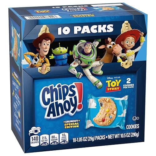 CHIPS AHOY! with Disney and Pixar's Toy Story Crunchy Candy Blasts Fudgy Chocolate Chip Cookies, Special Edition, 10 Snack Packs (2 Cookies Per Pack) (Pack of 2) thumbnail 10