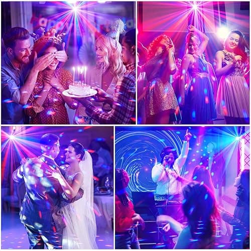 Rechargeable Disco Ball, Battery Powered Party Lights, Strobe Lights with Auto Sound Activated DJ Lighting for Indoors, Party, Wedding, Events, Karaoke, Dance, Bars, Home, Room (1pc) thumbnail 7