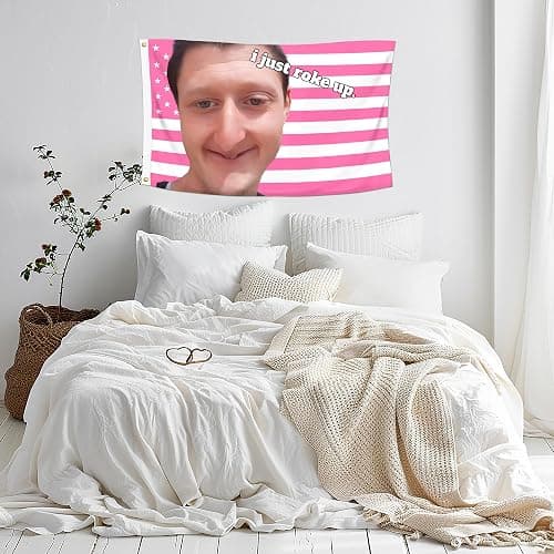 Shmbada 3x5 Ft Decorative Daniel Flag Larson Double Stitched with 2 Brass Grommets for Indoor Outdoor, Wall Hanging Tapestry College Dorm Room Decoration (I Just Roke Up) thumbnail 4