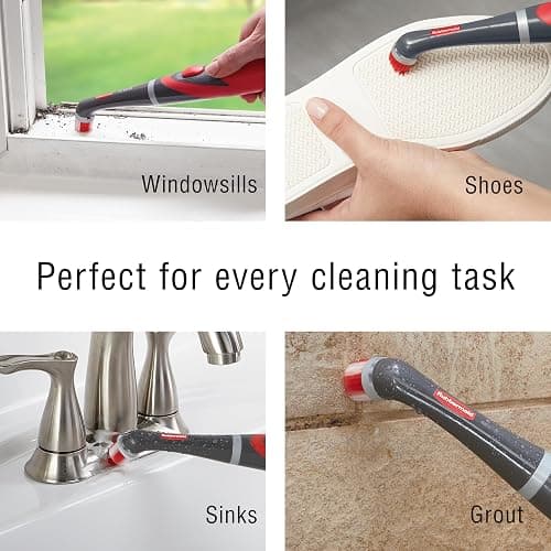 Rubbermaid Reveal Power Scrubber, Grout & Tile Bathroom Cleaner, Shower Cleaner, and Bathtub Cleaner, Multi-Purpose Scrub Brush thumbnail 7