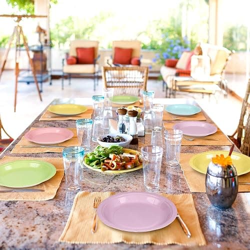 Breroa 72 Pcs Pastel Paper Plates 7 Inch Bulk Pastel Plates Disposable | Dessert Plates Heavy Duty Solid Color Paper Plates Table Decors Party Supply for Birthday Party, Dinner Table, Wedding thumbnail 6