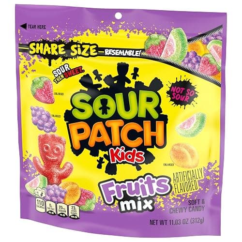 SOUR PATCH KIDS Fruits Mix Soft & Chewy Gummy Candy, Share Size, 11.03 oz thumbnail 11