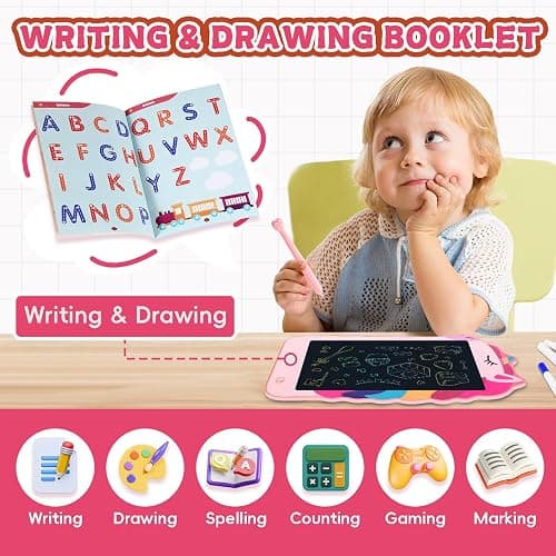 Unicorn Toys LCD Writing Tablet for Girls Kids, Colorful Toddler Toys Drawing Board, Educational Kid Toys Doodle Pad Toys for 3 4 5 6-12 Years Old Girls Boys Birthday Party Christmas Gift, 8.5 Inch thumbnail 4