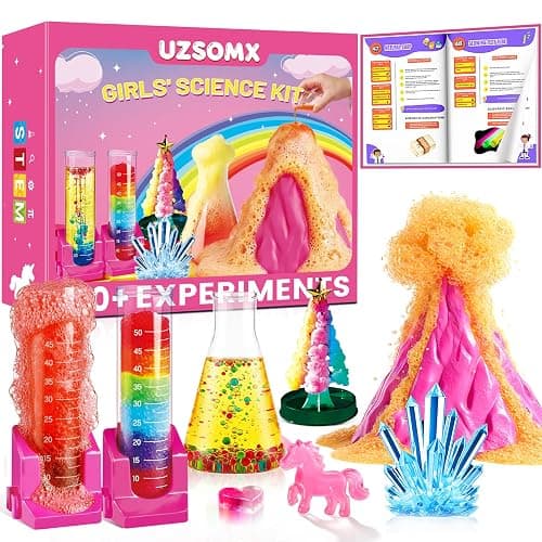 My First Science Kit for Kids Ages 4-5-6-7-8, 150+ Science Experiments Stem Toy Learning & Educational Projects with Chemistry Set, Crystal Growing, Volcano Science Kit - Image 1