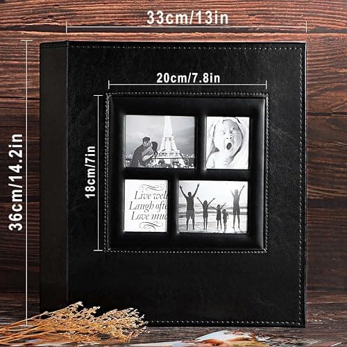 Ywlake Photo Album 4x6 500 Pockets Photo, Extra Large Capacity Family Wedding Picture Albums Holds 500 Horizontal and Vertical Photos Black thumbnail 3