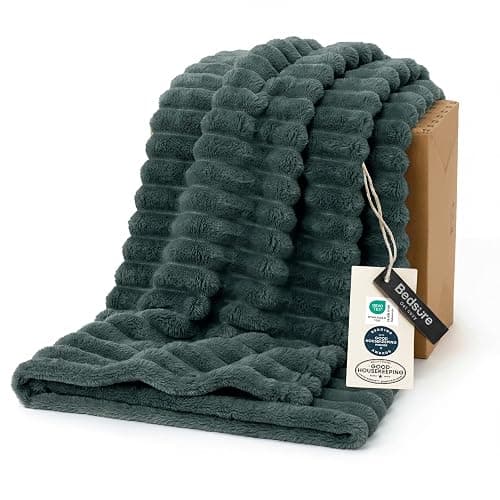 Bedsure GentleSoft Mallard Green Fleece Blanket for Couch - Cozy Soft Blankets for Women, Cute Small Throws for Girls, 60x80 Inches - Image 1