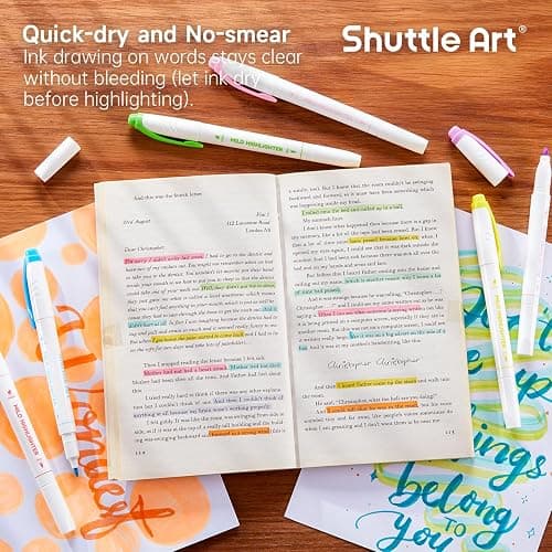 Shuttle Art 30 Colors Highlighters, Pastel Highlighter Pens Assorted Colors, Dual Tip Mild Color Highlighter Markers, Perfect for Teens, Kids and Adults Coloring, Underlining, Highlighting thumbnail 5