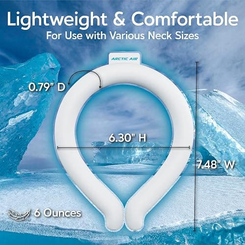 Arctic Air Neck Chill, Neck Cooling Tube, Hands Free Cooling, Quick Freeze Gel, Wearable Body Coolers for Hot Weather, Reusable, Adjustable Fit, 3 Pack thumbnail 2