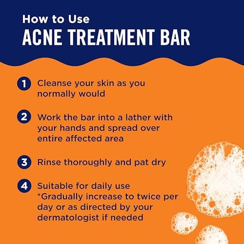 PanOxyl Acne Treatment Bar with 10% Benzoyl Peroxide, Maximum Strength Bar Soap for Face, Chest and Back, Benzoyl Peroxide Soap Body Wash, Vegan, For Acne Prone Skin, 4 oz thumbnail 11
