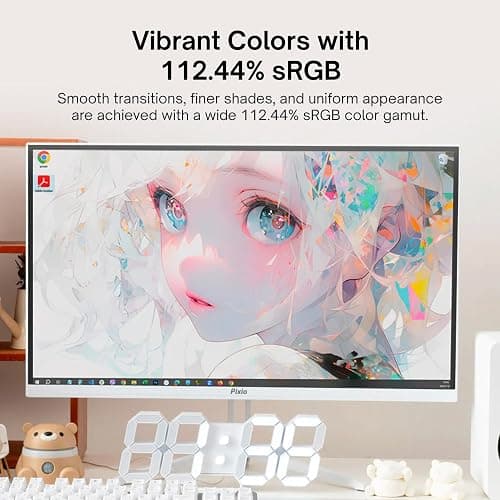 Pixio PX248 Wave White 24 inch 200Hz Refresh Rate FHD 1080p Resolution Fast IPS Panel 1ms GTG Response Time Built-in Speakers Gaming Monitor with Adaptive Sync thumbnail 6