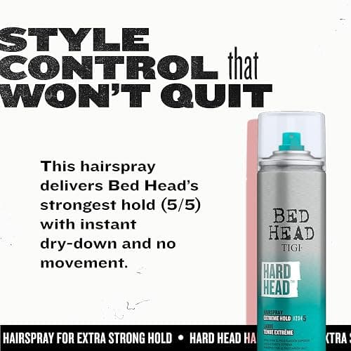 TIGI Bed Head Hard Head Hair Spray – Extra Strong Hold for All Day Style and All Hair Types, 11.7 oz thumbnail 4
