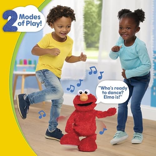 Sesame Street Hokey Pokey Elmo 14” Interactive Plush Toy, Sings, Dances & Plays Music, Bilingual Stuffed Animal for Pretend Play, Soft & Huggable, Ages 18 Months and Up by Just Play thumbnail 6