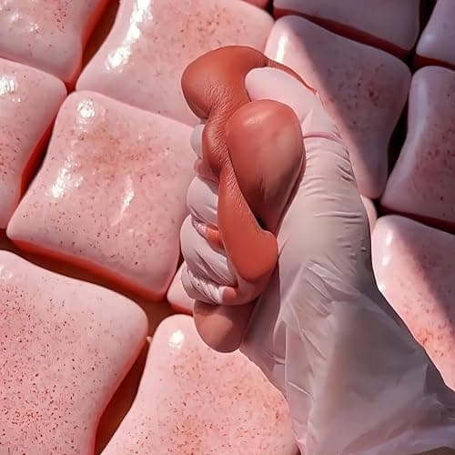SUISUILE 4.3 Inch Sticky Bread Squishy Toys, Super Soft Strawberry Toast Slow Rising Squishy, Realistic Toast-Shaped Squeeze Toy, Big Food Squishies for Adults Stress Relief thumbnail 7