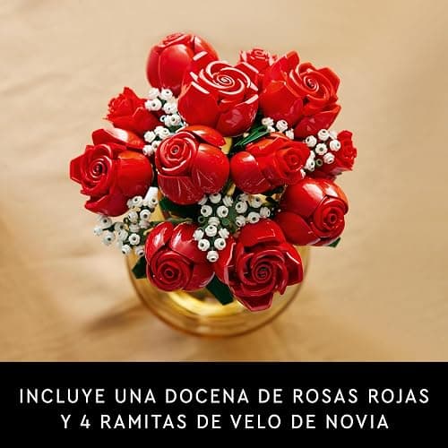 LEGO Icons Botanical Collection Le Bouquet de Roses, Fleurs Artificielles pour Décorer la Chambre & 10313 Icons Bouquet de Fleurs Sauvages, Plantes Artificielles avec Coquelicots et Lavande thumbnail 4