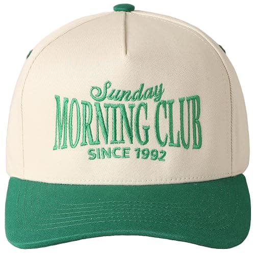 MIRMARU Two-Tone Vintage Canvas Trucker Hats for Men & Women, Adjustable Size Baseball Caps with Trendy Embroidered Design - Image 1