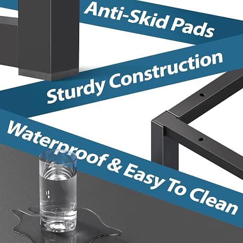 SHW Mission 40-Inch Home Office Computer Desk, Black thumbnail 5