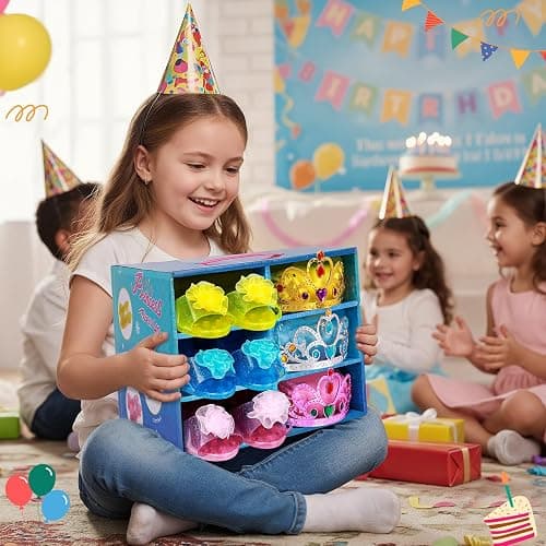 Meland Princess Dress Up for Girls - Dress Up Clothes with Shoes & Skirts, Princess Toys for Toddler Girl 3,4,5,6 Years thumbnail 5