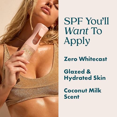 Kopari Rose Gold Sunglaze Sheer Body Mist Sunscreen SPF 42, Infused with Shimmering Body Oil, Hydrating Mist, Hydrates, Brightens, Makeup Friendly, Gives Skin a Glowy Finish, Lightweight, thumbnail 3