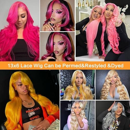 ShengCai 613 13x6 Lace Front Wig Human Hair 200 Density 613 Lace Front Wig Human Hair Body Wave Blonde HD Lace Front Wigs Pre Plucked 30 Inch thumbnail 6